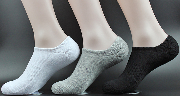 Khăn tất đáy nam dày thấp để giúp vớ cotton mùa hè khử mùi vớ vớ nông miệng vớ terry vớ thể thao chạy - Vớ thể thao bít tất