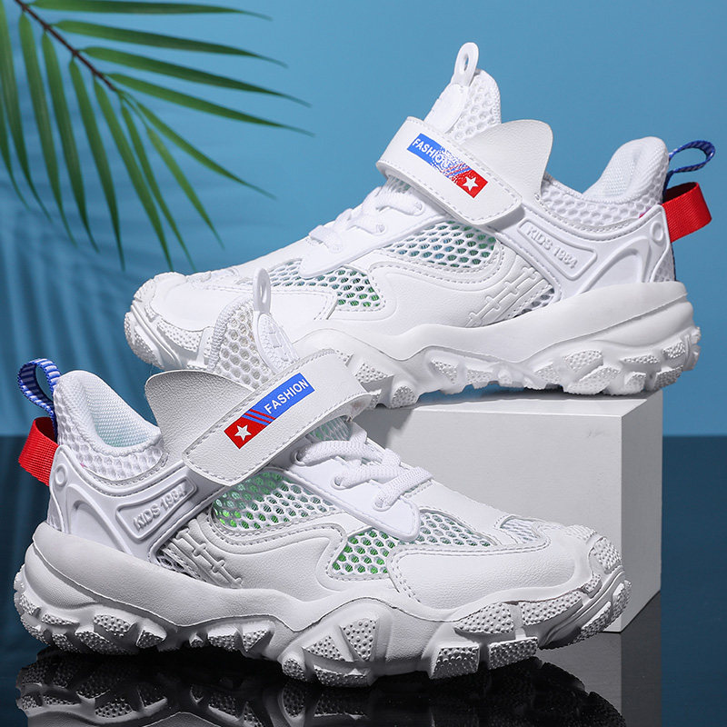 Back Force Children Shoes Teen Shoes Boy Netting Shoes 2021 New Summer Tide Shoes Casual Sneakers Child Breathable Shoe Tide