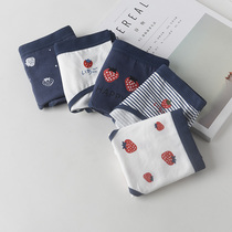 5 cotton underwear women cute Japanese bear head cotton students breathable large size waist breifs summer thin