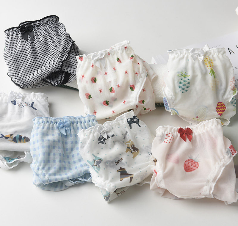 1 dress Pants Female Lace Low Waist Fire Hot Sexy Ultra Slim Transparent Full Penetration Adolescent Girl Day Printed Speed Dry Cotton Crotch