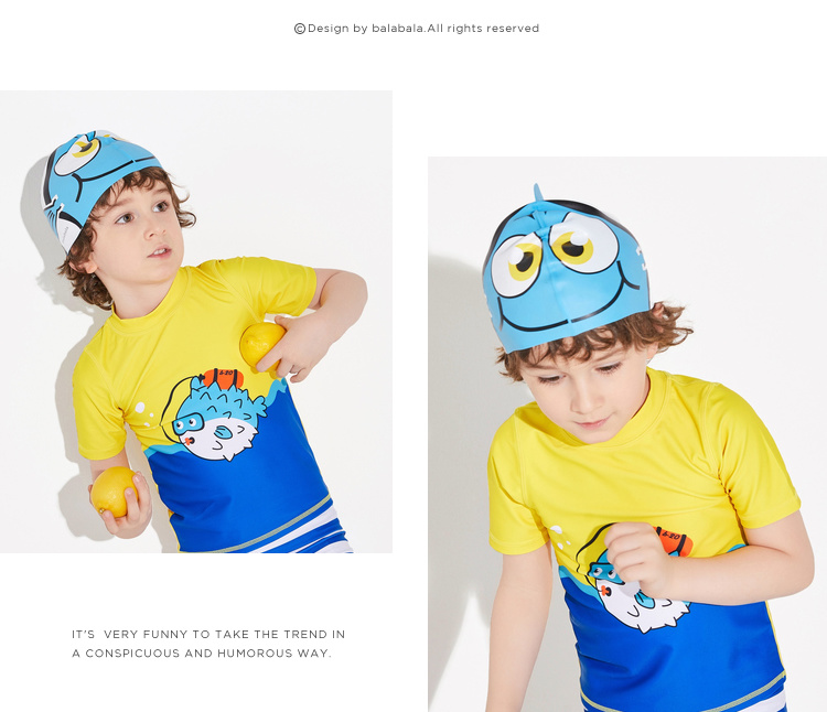 Balla Balla Children Bơi Cap Boy Không thấm nước Thời trang dễ thương Earmuffs Hat Cartoon Silicone Thiết bị bơi thời trang - Đồ bơi trẻ em quần áo trẻ em nam
