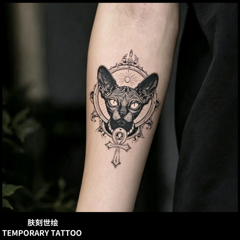 Herbal Plant Juice Tattoo Stickers, Long-Lasting, Waterproof, Rub-Resistant, Non-Reflective, High-End, Unisex Arm Cat Tattoo Stickers Herbal Plant Juice Tattoo Stickers, Long-Lasting, Waterproof, Rub-Resistant, Non-Reflective, High-End, Unisex Arm Cat Tattoo Stickers