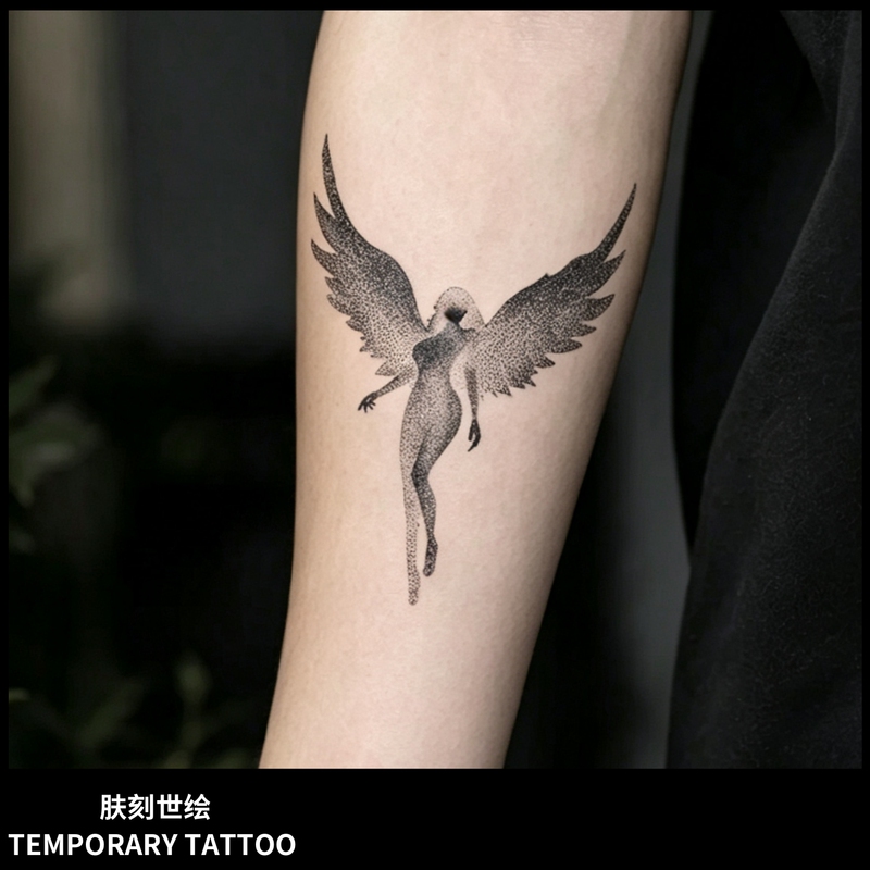 Angel Herbal Plant Juice Tattoo Stickers for Men and Women, Semi-Permanent, Waterproof, Rub-Resistant, Long-Lasting, Realistic Tattoo for the Arm Angel Herbal Plant Juice Tattoo Stickers for Men and Women, Semi-Permanent, Waterproof, Rub-Resistant, Long-Lasting, Realistic Tattoo for the Arm