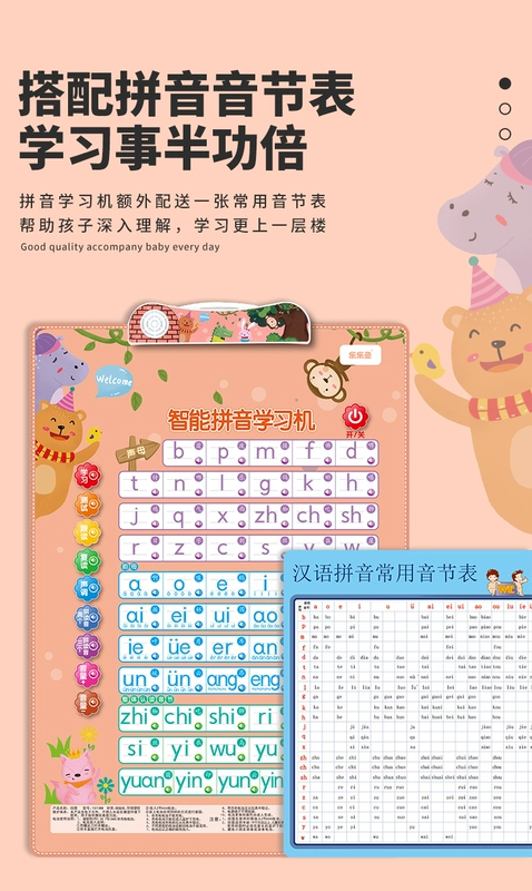 âm thanh bảng chữ cái dán tường biểu đồ tường ngữ âm Trung Quốc một năm học phụ âm nguyên âm chính tả thẻ đào tạo vật