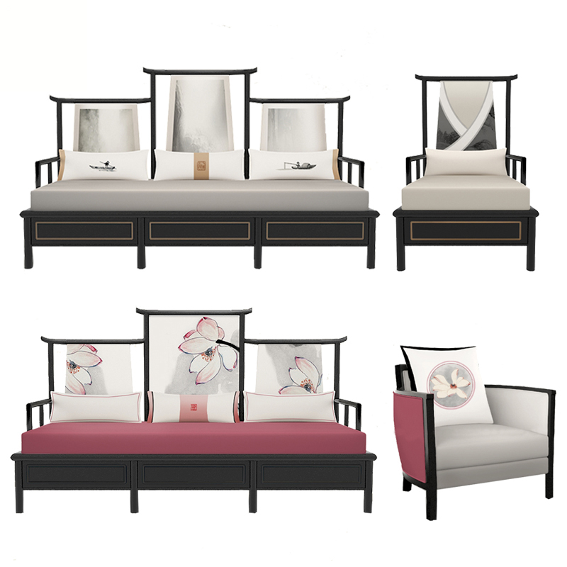 New Chinese Sofa Sofa Combination Beauty Balcony Reception Studio Studio Building Furniture Customization