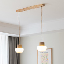 Wooden Japanese-style log style restaurant chandelier retro B&B designer personalized restaurant bar three-head small chandelier