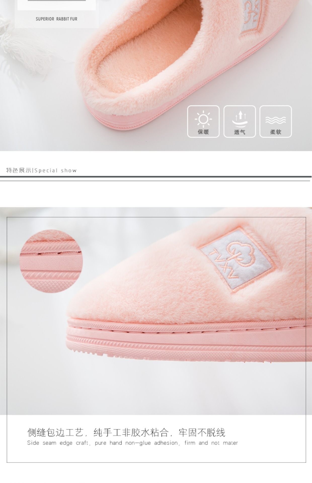 Dép cotton nữ mùa đông dày đáy nhà trong nhà tháng ấm áp chống trượt đơn giản đôi dép bông chống trượt nam dép đi trong nhà mùa đông