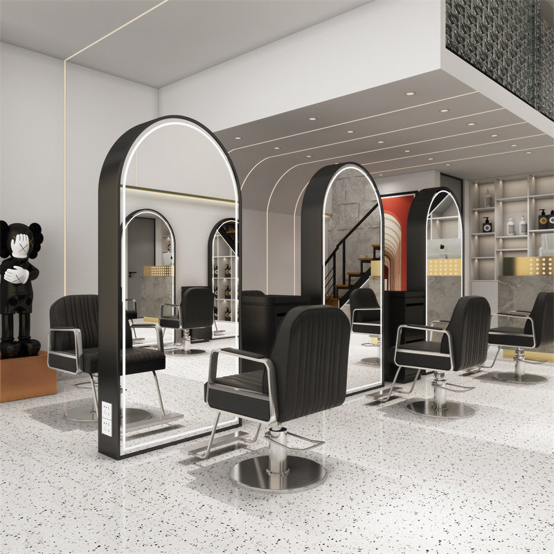 Netred stainless steel landing lamp double-sided mirror shop mirror shop mirror shop mirror