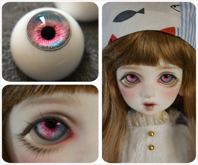 taobao agent [Falling corner box] BJD resin eye-Rongliu-Red-Custom Eye Beads 1416224mm4 6 points