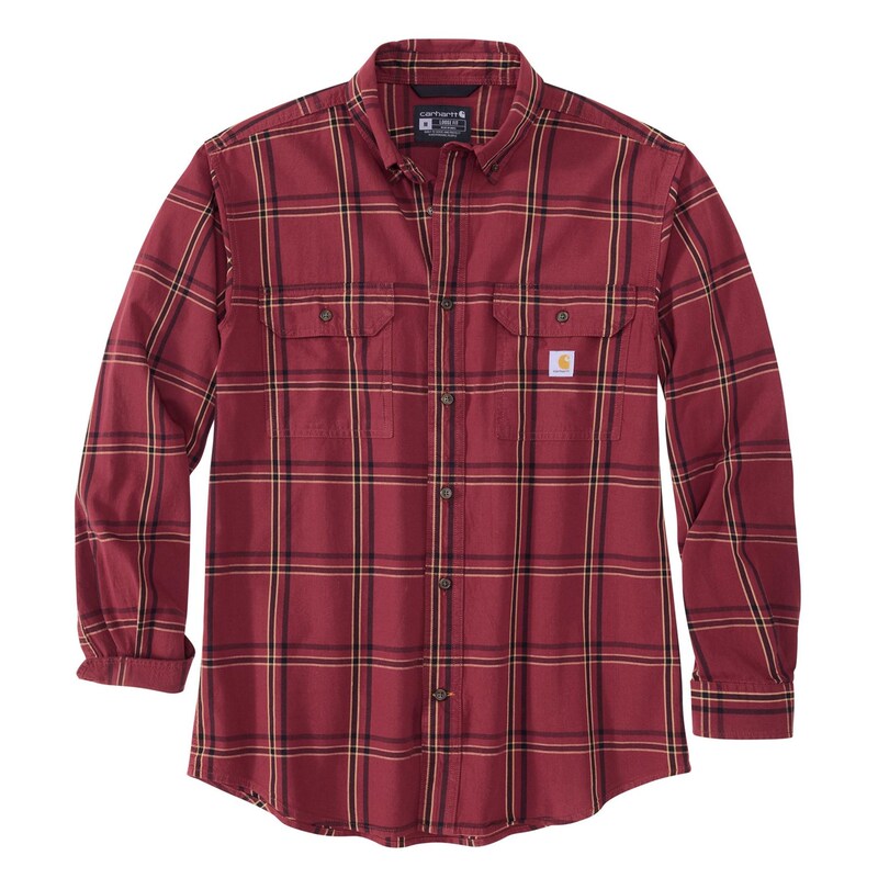 Carhartt 105433 Loose Fit Chambray Plaid Shirt Plaid Shirt