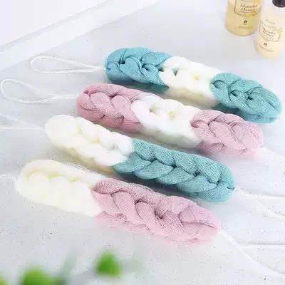 Korean bath long strip Bath flower bath strip Adult back rub bath ball Bath towel Poke bath pull back strip Back rub artifact