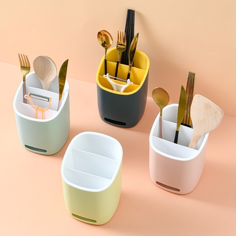 9 9 9 chopstick cage double drain chopstick basket multifunction plastic chopstick spoon containing cylinder kitchen thickened chopstick cylinder