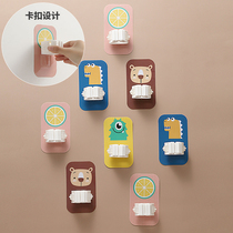 Nordic Mop Clip Free of perforated toilet hooks No-mark adhesive hook Buckle Bathroom Multifunction Cartoon Clip God