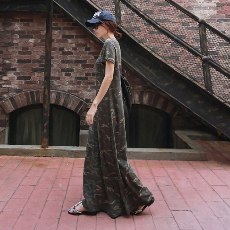 Korean Style ins New Fashion Long Skirt, Floor-Length, Extra-Long, Summer Casual, Loose-Fitting, Super Pretty Dress 2026