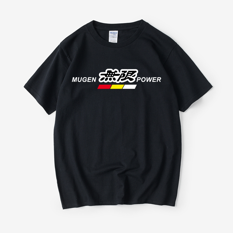 Infinite Mugen Honda Fit Civic Initial D Car Modification Team Employee T-Shirt Short Sleeve Round Neck Summer