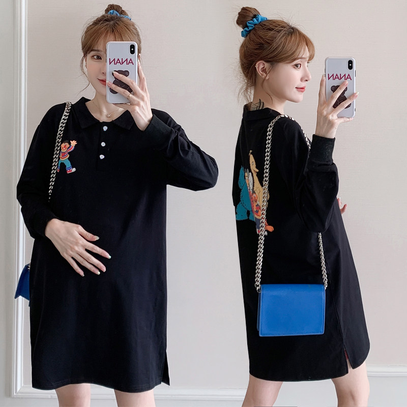 Maternity dress spring dress dress 2021 new net red suit spring and autumn fashion top T-shirt spring summer dress