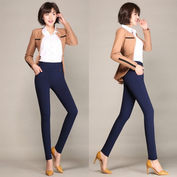 Bên ngoài mặc quần legging, eo cao của phụ nữ, mùa xuân và mùa thu, không có nhung, phần mỏng, co giãn mỏng, kích thước lớn, trung niên mẹ, chân, quần quần áo mùa đông nữ hàn quốc
