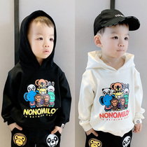 bape Tide brand autumn and winter New Men and womens apes head zoo plus velvet wild baby sweater hooded