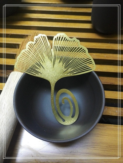 (Ginkgo Leaf) Creative Metal brass Ginkgo Leaf Customizable Gift Bookmark (6 * 5CM)