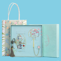 Featured scenic spot bookmarks Guangzhou Tower small waist metal hollow Group fan Chinese style travel commemorative gift to students