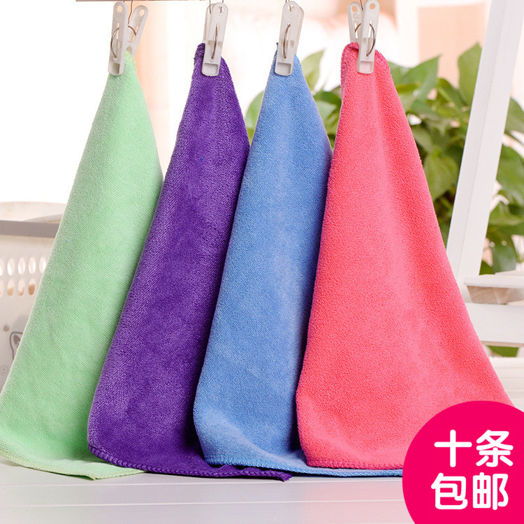 Bar small square coffee machine cleaning cloth encryption fiber absorbent cloth kitchen dishwashing towel milk tea shop small towel