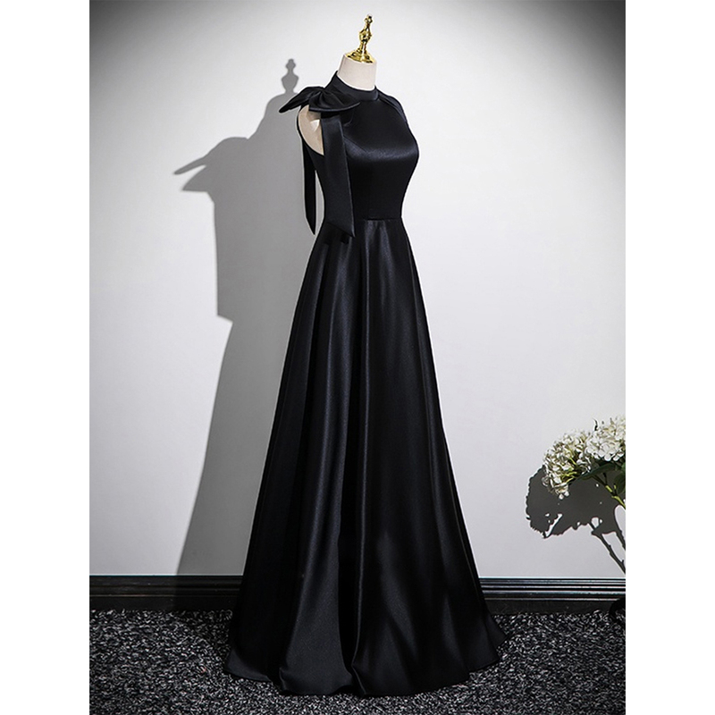 Black Graduation Evening Dress, Simple and Elegant, Suitable for 18-Year-Old Students, Coming-Of-Age Ceremony, Art Exam, Choir Performance, Princess Dress, Host Black Graduation Evening Dress, Simple and Elegant, Suitable for 18-Year-Old Students, Coming-Of-Age Ceremony, Art Exam, Choir Performance, Princess Dress, Host