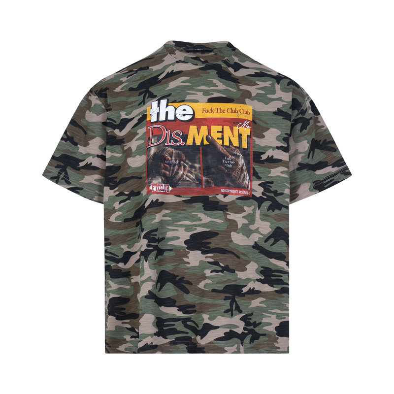 Ftcc X Disturber Handcuffed Series Washed Vintage Camouflage Short Sleeve