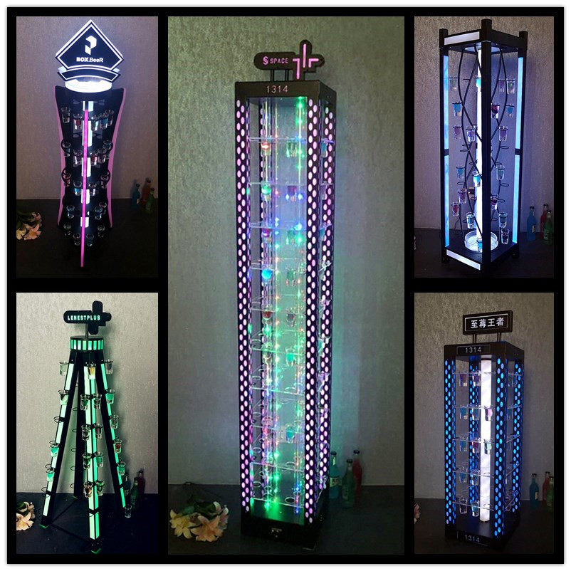 Nightclub bar glowing LED creative bullet cup cocktail skyscraper 1314 520 bullet glass frame