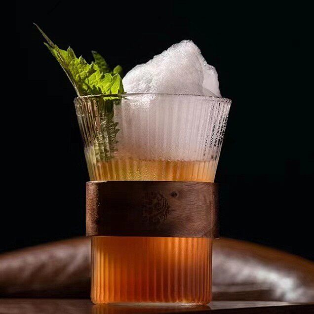 Japanese vintage cocktail glass vertical glass coffee cup winter whiskey glass juice cup