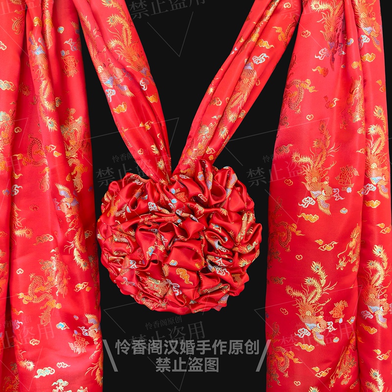 Lianxiangge Original Hand-Held Red Hydrangea, 1.5m on Each Side, Small Size, Flower Diameter 28-30cm
