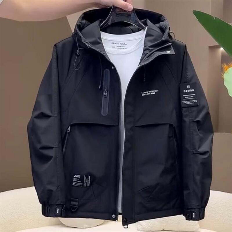 Men's Autumn and Winter 2025 Hooded Thickened Jacket, High-End Popular New Model, Men's Windproof Outerwear
