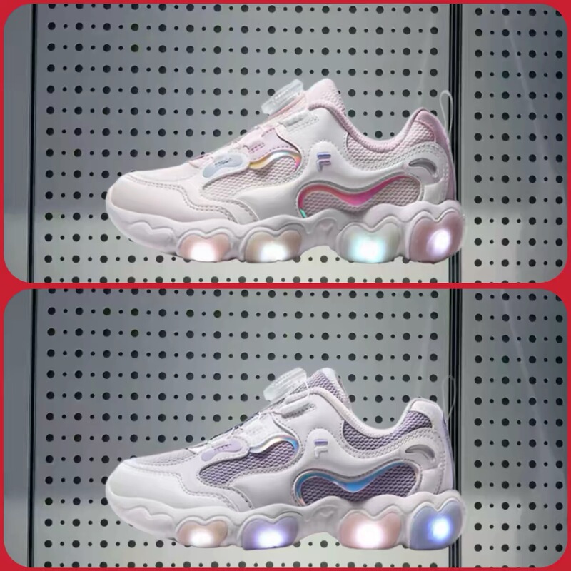 Fila Children's Flashing Shoes 26 Autumn Model Boys and Girls Knob Breathable Running Shoes Sports Shoes K14B631603 Fila Children's Flashing Shoes 26 Autumn Model Boys and Girls Knob Breathable Running Shoes Sports Shoes K14B631603