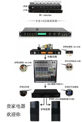 Rental sound power amplifier Mixer howl called suppressor for frequency wireless microphone cabinet full set of equipment meeting
