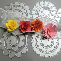 6 Styles Spiral Flower Metal Cutting Dies Scrapbook Embossin