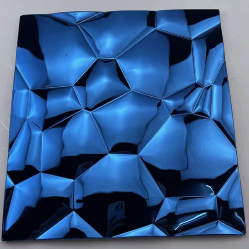 Металлическая черная мозаика из нержавеющей стали, зеркальный эффект, 3D