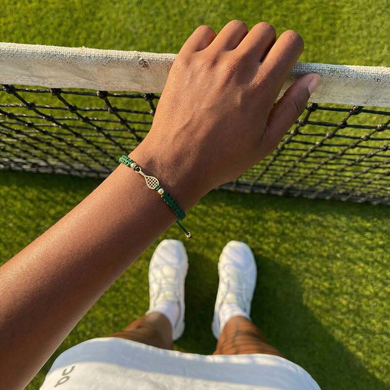 Sailbrace Tennis Bracelet Tennis Accessories Series Vintage Green Vintage Silver Silver/18K Thick Gold Plating