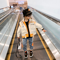 Childrens clothing boy jacket spring and autumn clothing 2021 New style spring and autumn short windbreaker jacket Tide brand Boy