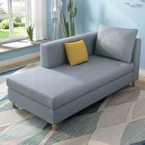 Nordic fabric removable and washable chaise longue small apartment bedroom living room balcony solid wood hotel bed and breakfast sofa chaise longue