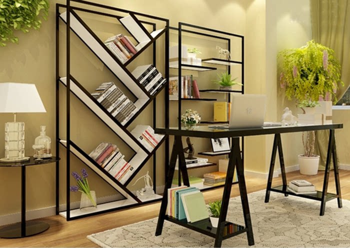 Solid wood iron division shelf shelf shelf shelf shelf shelf shelf wall display frame living room solid wood frame