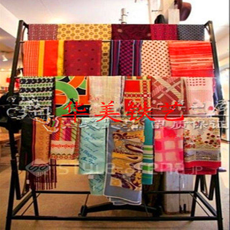 Iron Art Clothing Store Scarves Scarves Scarves FLOOR STYLE MIDDLE ISLAND RACK TIE RACK LEATHER SCARVES SHELF