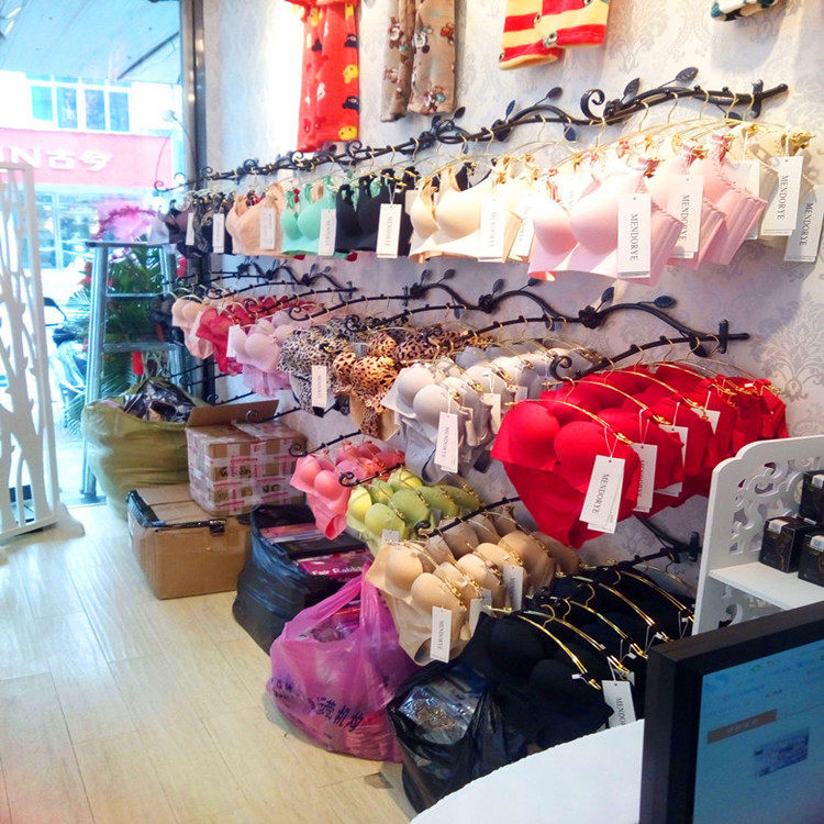 Iron underwear shelves on wall underwear underwear bra bra rack shelves inside underwear shop wall hanging bra rack spot