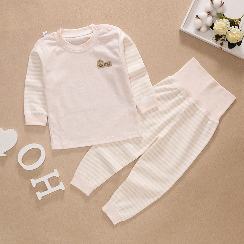 Baby Qiuyi Qiuku Set Cotton Đồ lót cho trẻ em Cô gái bảo vệ eo cao Belly Boy Boy Spring Spring Pyjama quần giữ nhiệt bé gái