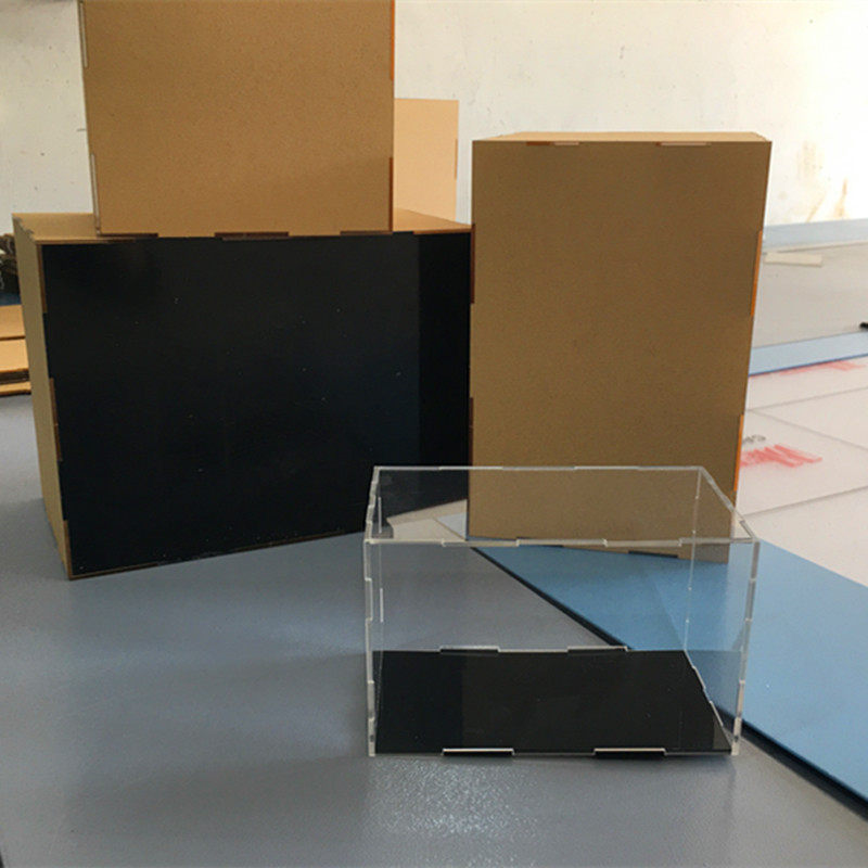 Acrylic display box plexiglass custom transparent dust cover ornament doll block storage box car model