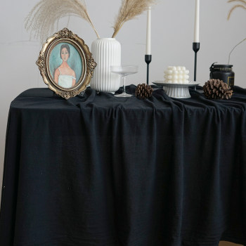 Japanese retro black white tablecloth dessert table cloth cotton linen birthday party shooting photo absorbing background hanging cloth Japanese retro black white tablecloth dessert table cloth cotton linen birthday party shooting photo absorbing background hanging cloth