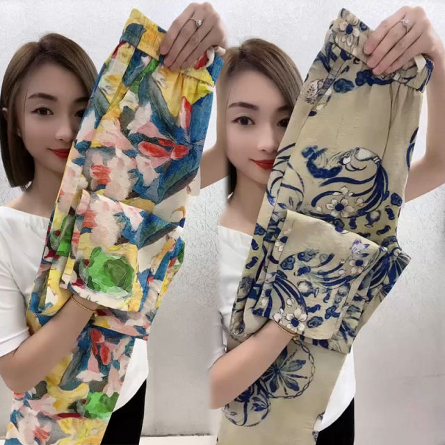 Fresh nine-point casual pants for women in summer