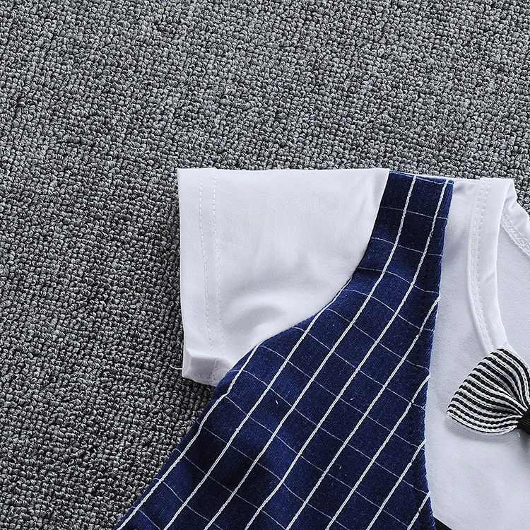 Quần áo bé trai phù hợp với 1 mùa hè mới 2 trẻ em 3 bé 4 quần áo trẻ em 0-4 tuổi ngắn tay cotton hai mảnh quần áo trẻ sơ sinh cao cấp