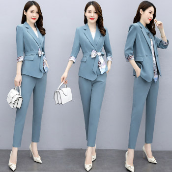 Yujiefan women's suit 2023 spring and autumn new goddess temperament fashion foreign style age-reducing professional suit two-piece suit