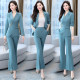 Professional suit female 2023 spring and autumn new fashion temperament goddess fan high-level self-cultivation and thin suit two-piece suit