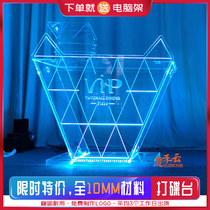Transparent Crystal Bar DJ Taizhen Lighting and Audio Bar Acrylic Light Table Transparent KTV Player