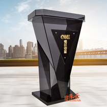 Simple acrylic podium podium Sales department fashion reception desk Welcome desk Podium Small vertical light luxury